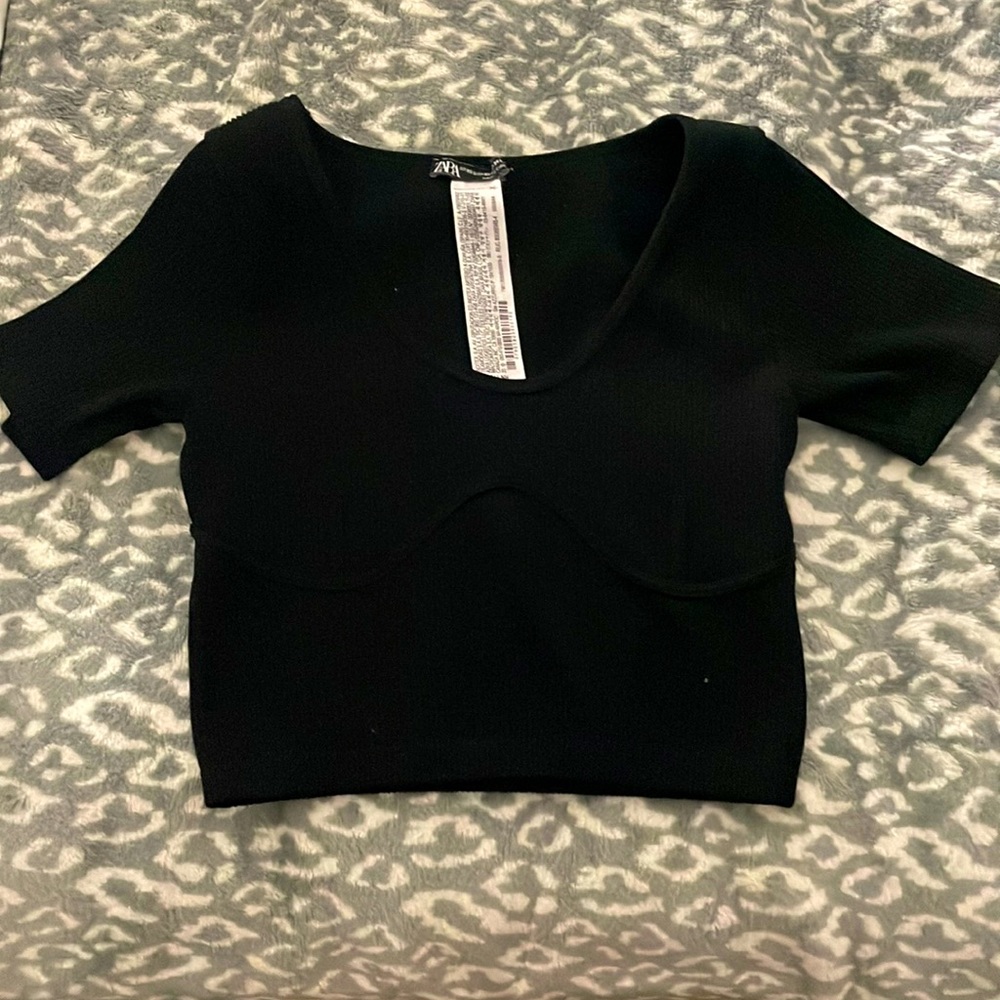 Zara black crop top!